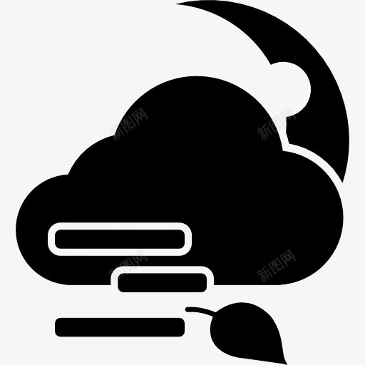 夜雾天气图标png_新图网 https://ixintu.com 云 夜 弥漫的天气 雾