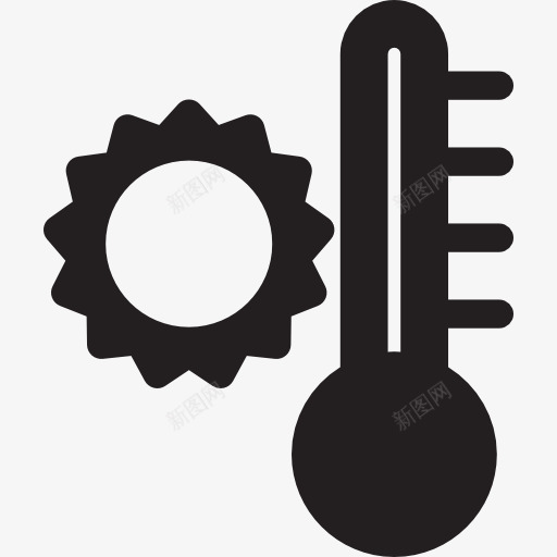 夏季温度图标png_新图网 https://ixintu.com 夏季 天气 太阳 水星 温度计 阳光明媚