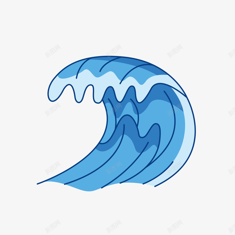 蓝色卡通浪花矢量图eps免抠素材_新图网 https://ixintu.com png免抠图 创意 卡通 手绘 时尚 浪花 线条 蓝色 矢量图