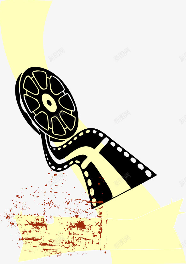 旧电影胶片png免抠素材_新图网 https://ixintu.com 器材 怀旧 放电影 旧时代 旧电影 电影器材 老电影