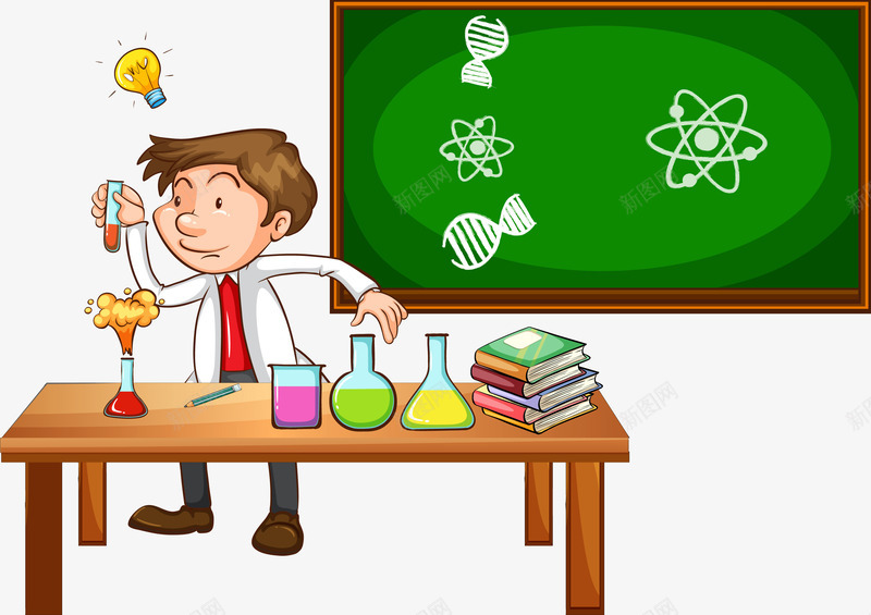 com 化学 化学实验 卡通教师 卡通男老师 卡通老师 实验室 教师 男
