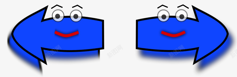 可爱卡通左右箭头图标png_新图网 https://ixintu.com 卡通箭头 可爱箭头 左右箭头