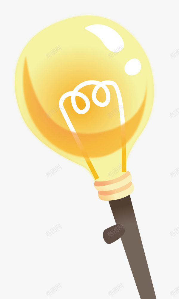 逼真小灯泡png免抠素材_新图网 https://ixintu.com 写实 创意 卡通 拟物化 灯泡