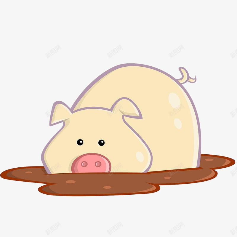 小猪的泥坑png免抠素材_新图网 https://ixintu.com 水坑 泥坑 泥水坑 积水坑 肮脏水坑 脏水坑