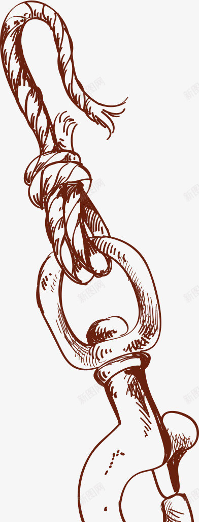 手绘绳结png免抠素材_新图网 https://ixintu.com 手绘 手绘画 绳子 绳结