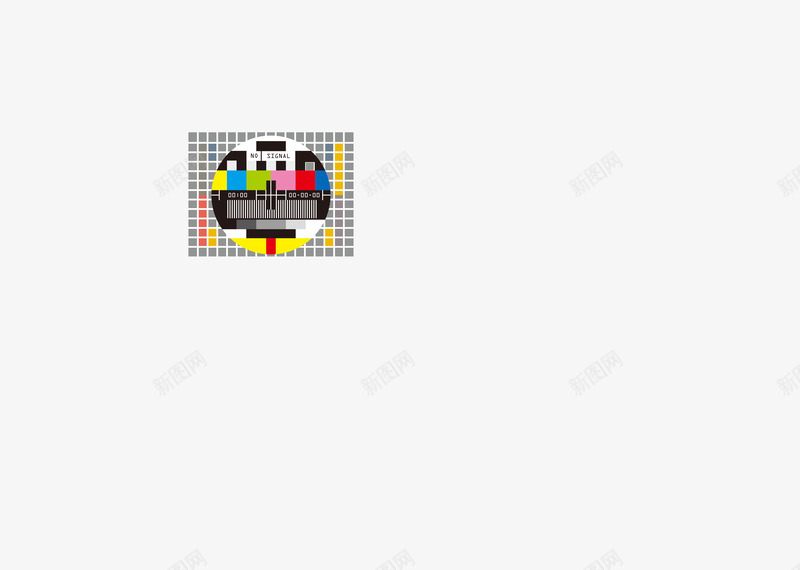 电视机无信号图矢量图eps免抠素材_新图网 https://ixintu.com 元素 电视 设计 矢量图