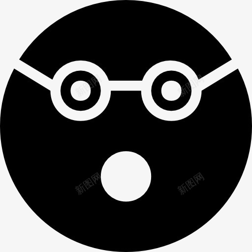 闪黑表情符号的圆形太阳镜图标png_新图网 https://ixintu.com 圆形脸 圆眼镜 山楂Emoji填补 情绪 接口 眼镜 表情 闪过