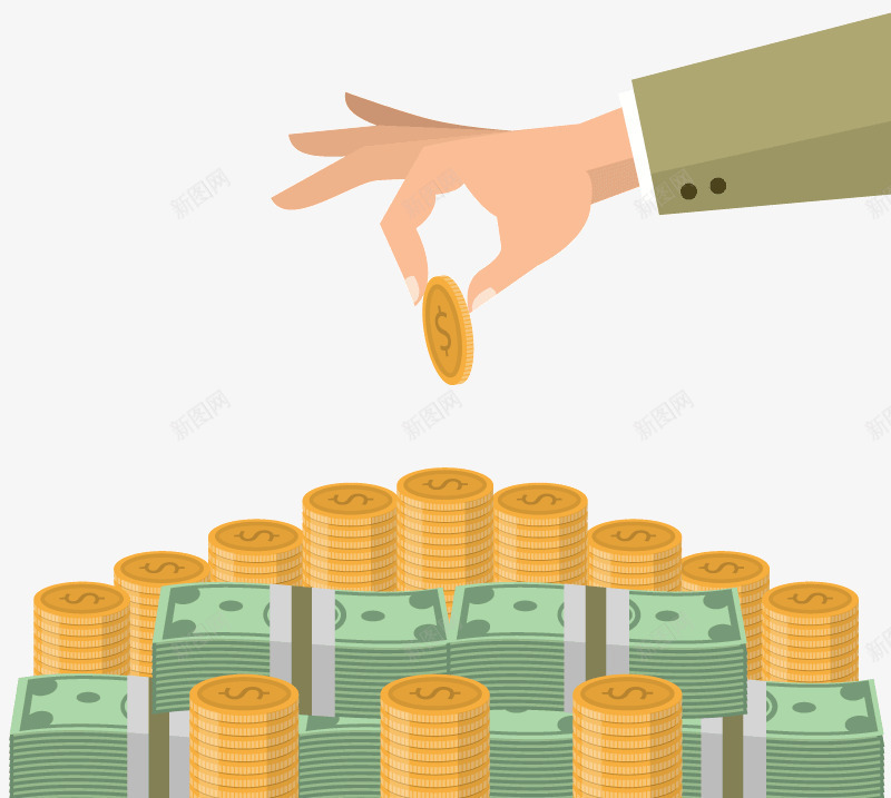 拿金币的手臂png免抠素材_新图网 https://ixintu.com 男子人物金币金币堆手臂纸币钱币储蓄攒钱