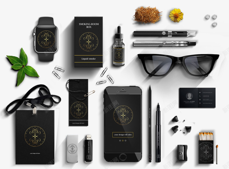黑色系列办公用品png免抠素材_新图网 https://ixintu.com 办公用品 卡通 素材 黑色系列