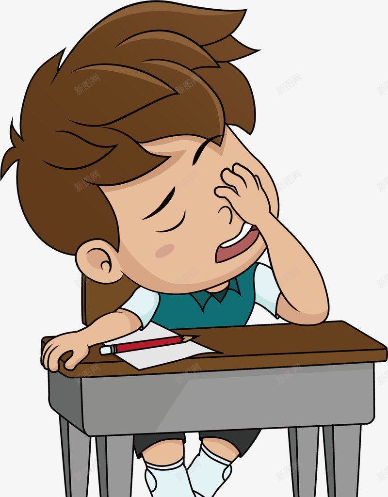 偷着睡觉png免抠素材_新图网 https://ixintu.com 人物介绍 人物矢量图 偷着睡觉 卡通高中人物 插画人物 高中人物 高中人物矢量