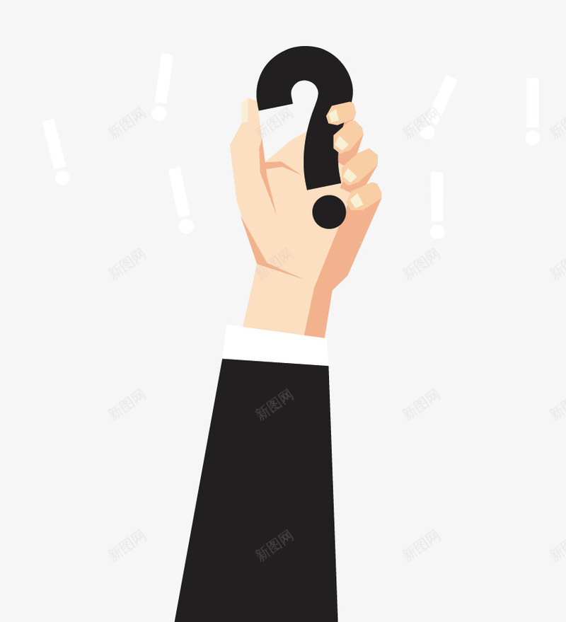 创意扁平化商务png免抠素材_新图网 https://ixintu.com 办公商务 卡通 商务 广告设计 扁平化 手臂 问好