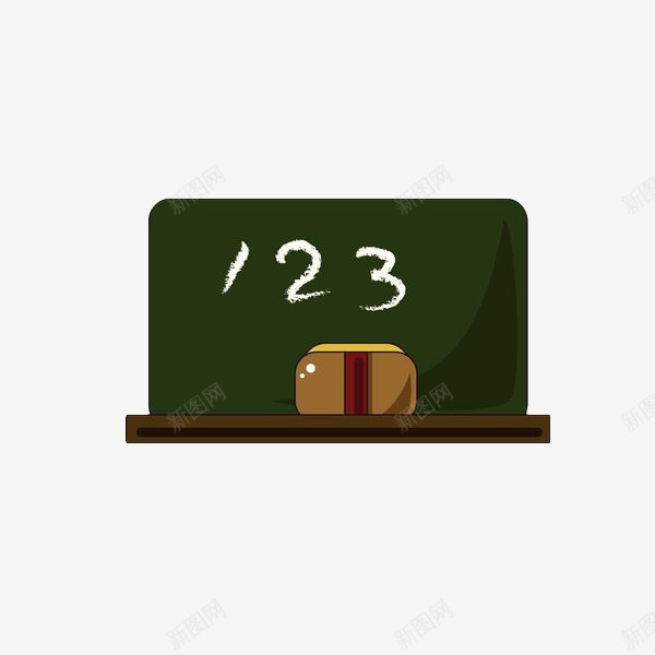 手绘扁平化黑板教学图标png_新图网 https://ixintu.com 扁平化 手绘 教学 教室 教课 绿色 课堂图标 黑板