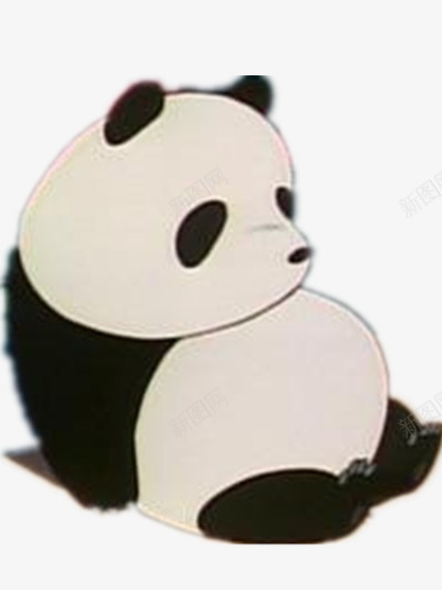 睡着的熊猫png免抠素材_新图网 https://ixintu.com 休息 动物 白色 黑色