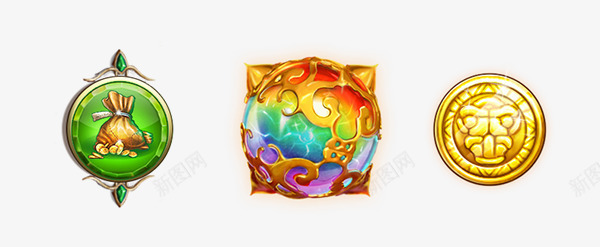 游戏卡通徽章图标png_新图网 https://ixintu.com 卡通 徽章 游戏 素材