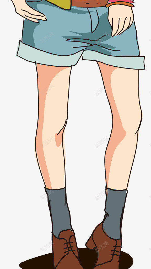 手绘线描线条时尚服饰走png免抠素材_新图网 https://ixintu.com 人物插画 帅气男孩 时尚走秀 美丽女孩