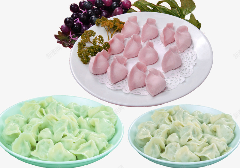 多种团圆饭饺子psd免抠素材_新图网 https://ixintu.com 团圆饭 多种饺子 水饺 蔬菜饺 虾饺 饺子
