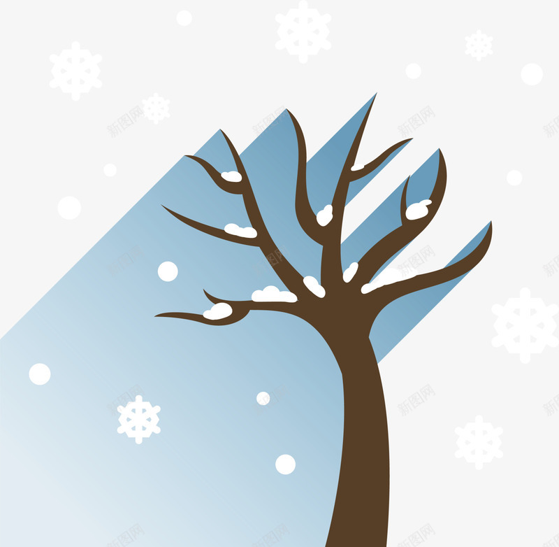 蓝色雪地树木png免抠素材_新图网 https://ixintu.com winter 冬天 冬季 寒冬 积雪树木 绿色树木 雪地