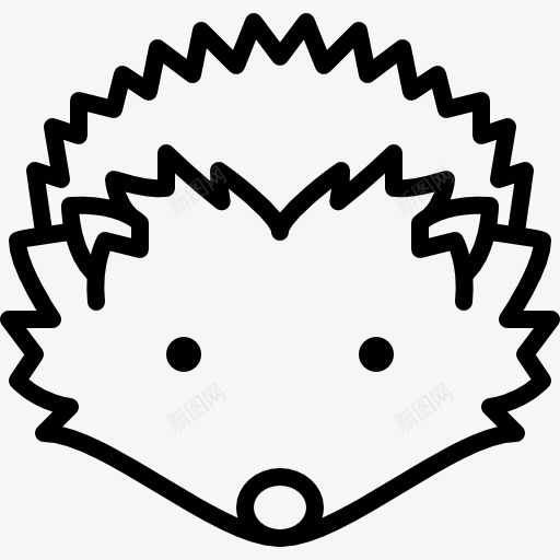 刺猬头图标png_新图网 https://ixintu.com 动物 哺乳动物 宠物 野生动物