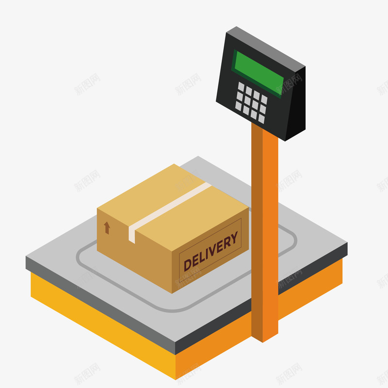 简约卡通电子秤矢量图eps免抠素材_新图网 https://ixintu.com 创意 卡通 图案 小清新 彩色 电子秤 简约 装饰 矢量图