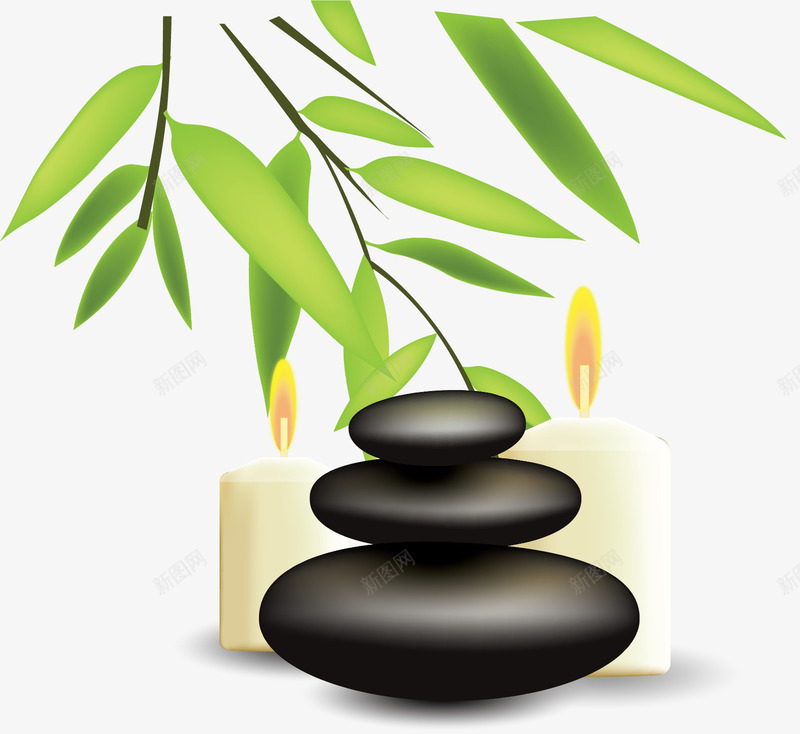 绿色树叶香薰蜡烛矢量图ai免抠素材_新图网 https://ixintu.com 白色蜡烛 矢量png 绿色树叶 蜡烛 香薰 香薰蜡烛 矢量图