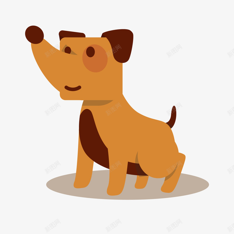 卡通可爱的宠物狗矢量图ai免抠素材_新图网 https://ixintu.com 乖巧 动物设计 可爱 宠物狗 小狗 扁平化 矢量图