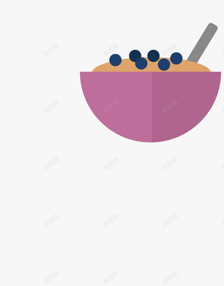 一碗美味食物png免抠素材_新图网 https://ixintu.com 卡通 扁平化 杯子 碗 食物 餐具