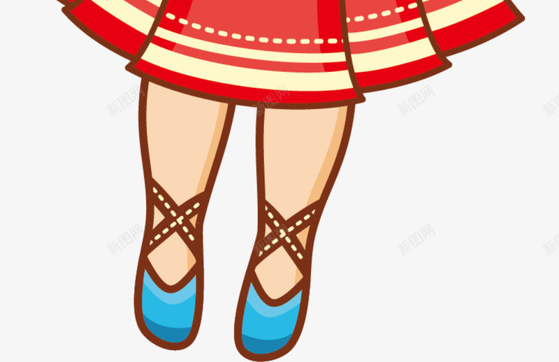 卡通人物公主png免抠素材_新图网 https://ixintu.com 卡通人物 可爱 红色裙子 蓝色蝴蝶结 高贵公主 黄色鞭子