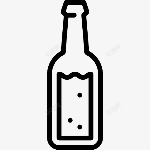 啤酒瓶图标png_新图网 https://ixintu.com 酒吧 酒精 食品 饮料