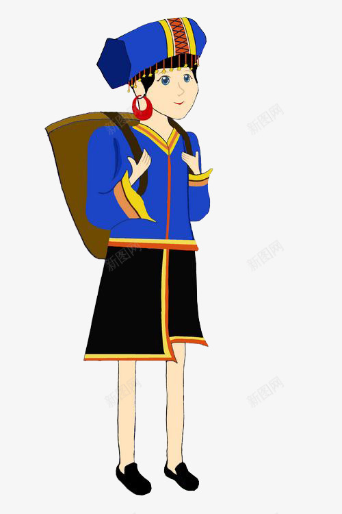 卡通苗族女孩png免抠素材_新图网 https://ixintu.com 卡通 卡通女孩 女孩 苗族 苗族服饰