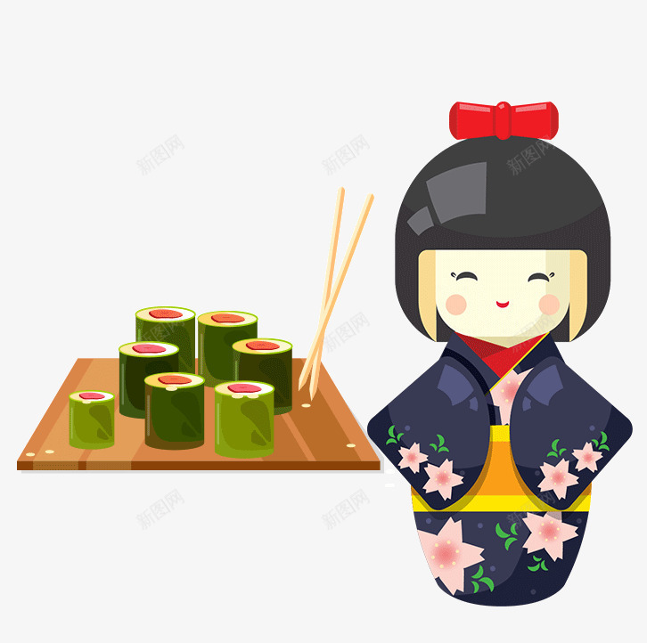 日系卡通寿司png免抠素材_新图网 https://ixintu.com 瀵垮徃 鍗 鍜屾湇 鏂囧寲 鏃湰