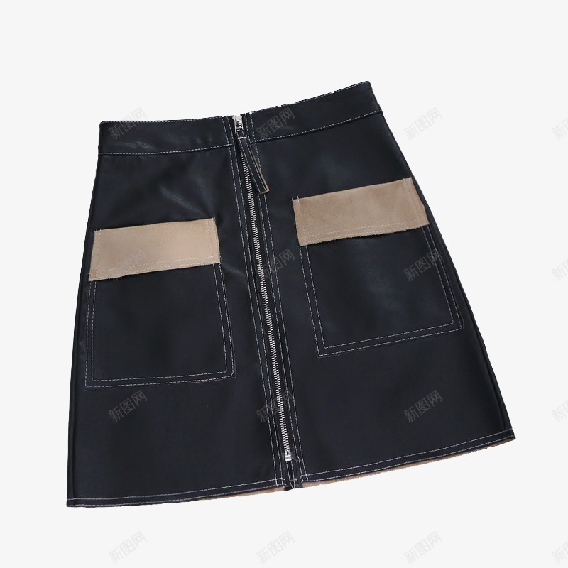 口袋拉链短裙png免抠素材_新图网 https://ixintu.com 包臀裙 口袋 服装 服饰 气质 皮短裙 皮裙 真皮 短裙 裙子 裤裙