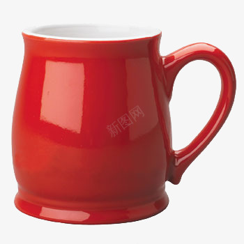 红色陶瓷杯png免抠素材_新图网 https://ixintu.com 产品实物 杯子 红色杯子 陶瓷杯