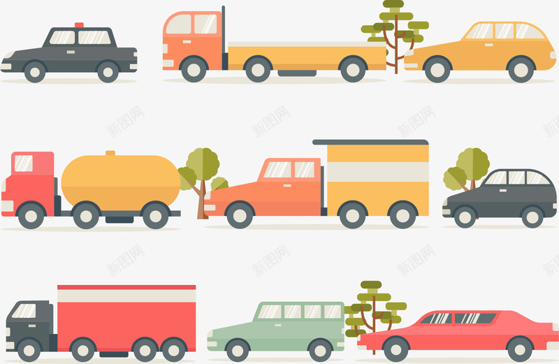 马路上的汽车png免抠素材_新图网 https://ixintu.com 出行 汽油 汽车 能源 运输