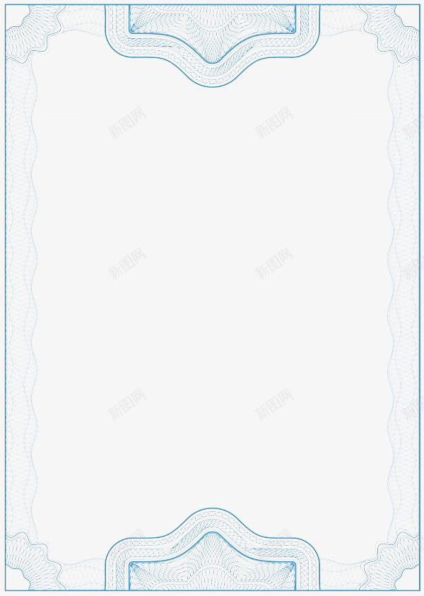 蓝色四角花纹简朴线框png免抠素材_新图网 https://ixintu.com 四角 简朴 花纹 蓝色