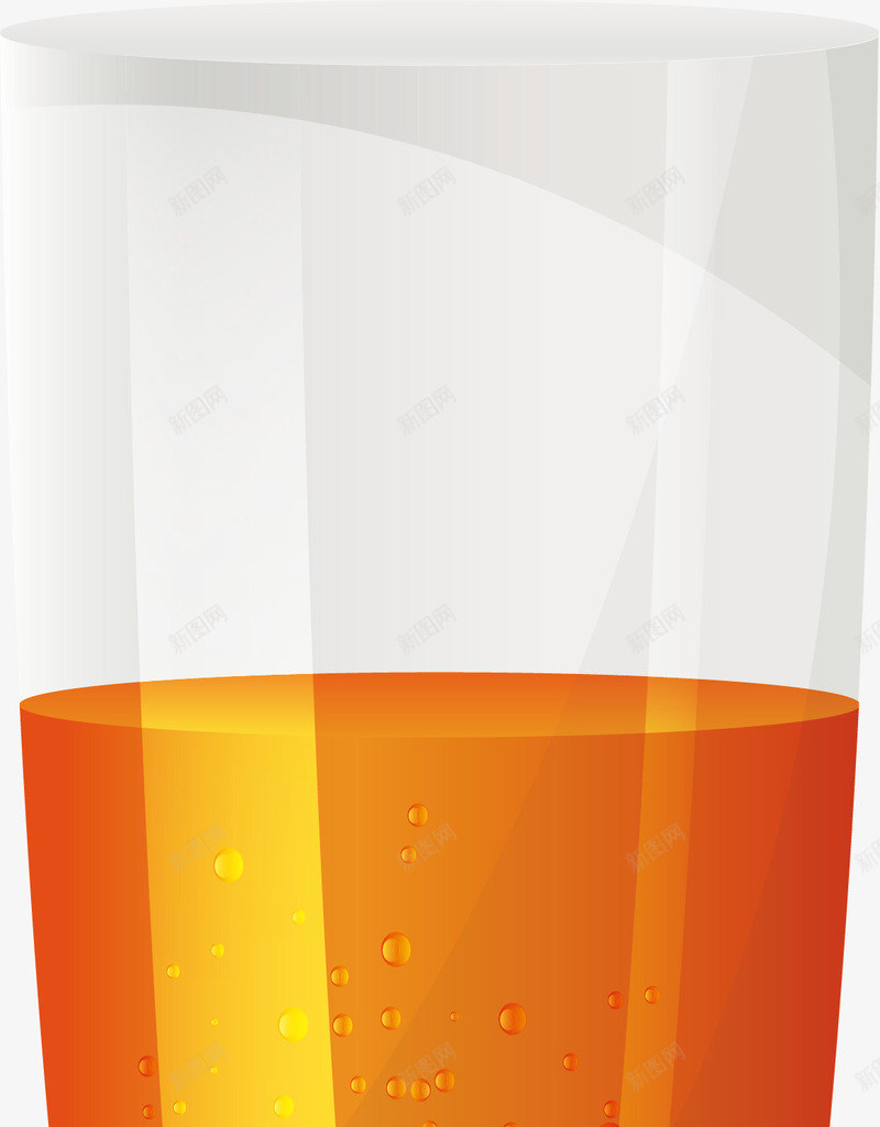 半杯橙汁png免抠素材_新图网 https://ixintu.com 橙汁 汽水 矢量素材