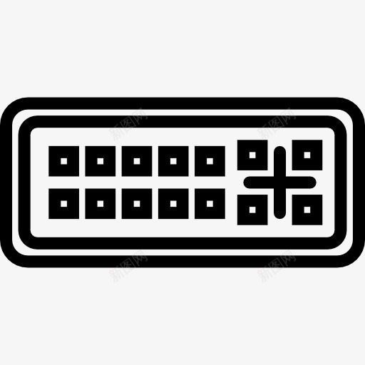 DVI图标png_新图网 https://ixintu.com DVI 多媒体 技术 电子 连接器