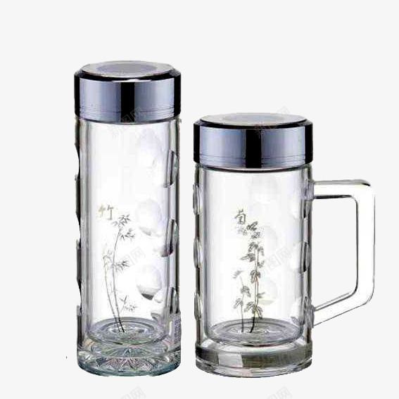 双层玻璃杯png免抠素材_新图网 https://ixintu.com 双层玻璃杯 双层玻璃杯实物 喝水用的杯子 方便携带的杯子 杯子 玻璃材质 透明的杯子