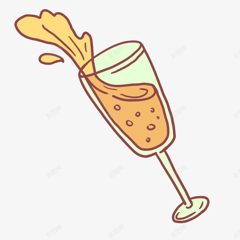 一杯溢出来的橙汁png免抠素材_新图网 https://ixintu.com 一杯 橙汁 溢出来的 黄色的