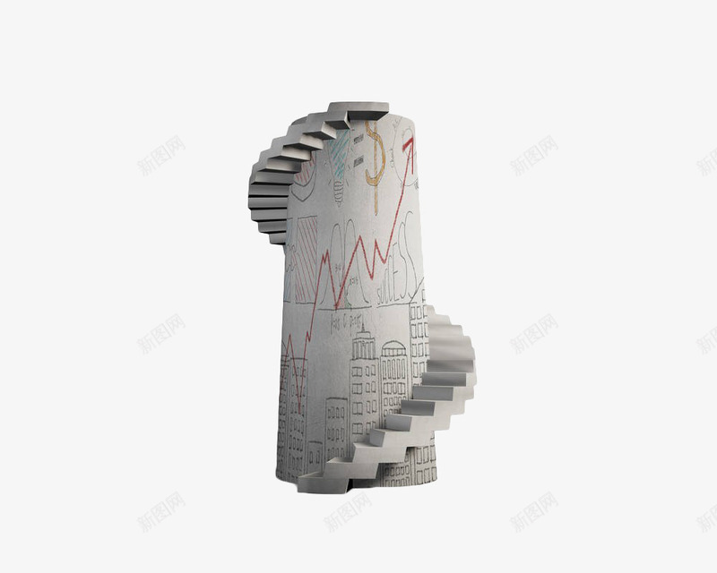 石柱上的环绕台阶png免抠素材_新图网 https://ixintu.com 台阶 建筑 环绕 石柱 石阶 阶梯