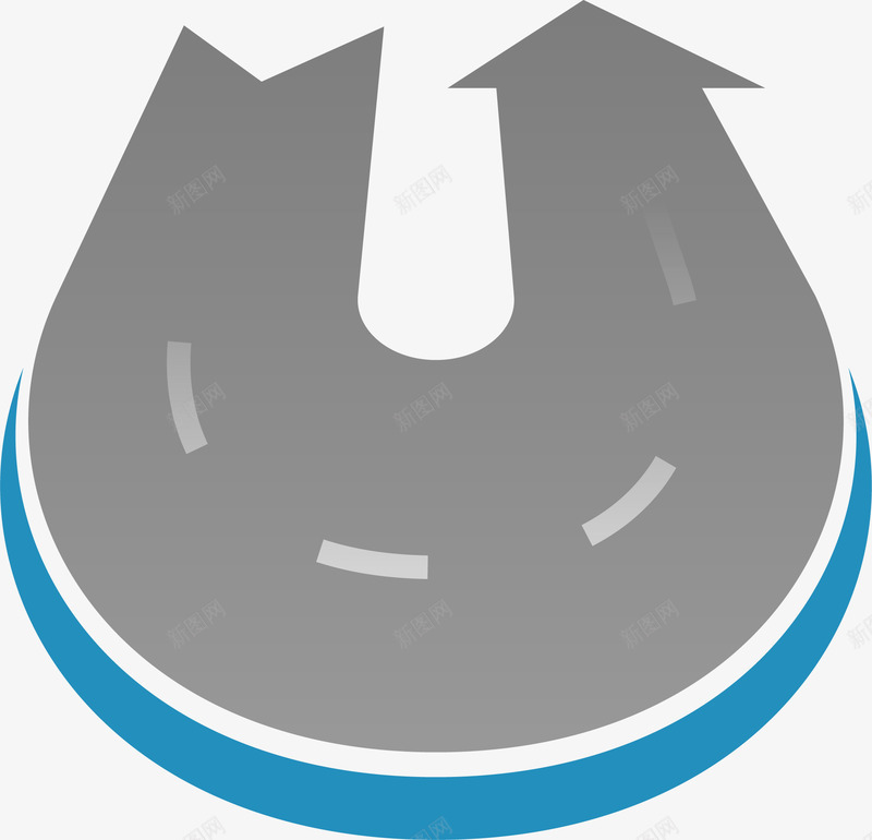 转弯公路矢量图eps免抠素材_新图网 https://ixintu.com 公路 公路指示牌 转弯公路 矢量图
