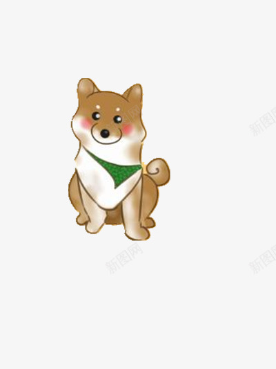 卡通的秋田犬png免抠素材_新图网 https://ixintu.com 乖巧 动物 可爱 宠物