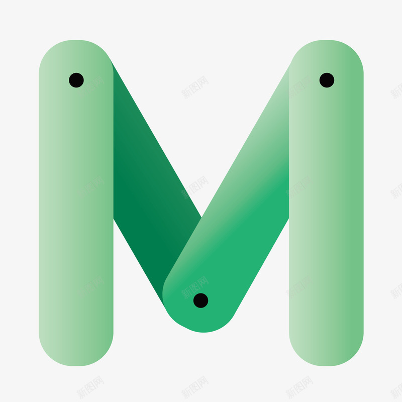 绿色拼接字母Mpng免抠素材_新图网 https://ixintu.com png图形 png装饰 字母 绿色 装饰