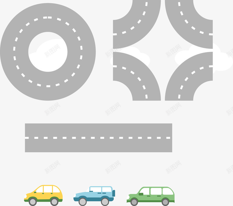 高速公路汽车元素png免抠素材_新图网 https://ixintu.com 元素 汽车 高速公路