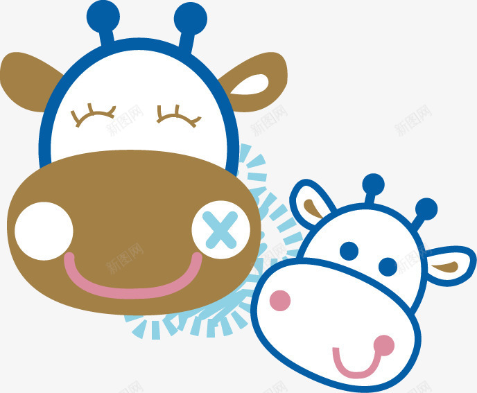 卡通可爱手绘奶牛矢量图ai免抠素材_新图网 https://ixintu.com 卡通 可爱 奶牛 手绘 矢量图