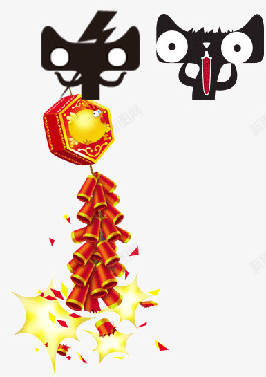 天猫表情png免抠素材_新图网 https://ixintu.com 卡通 天猫 形象 猫头