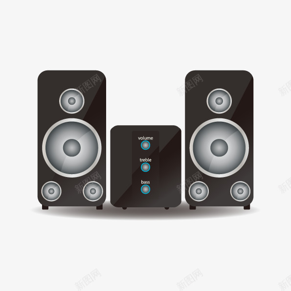 手绘功放音箱png免抠素材_新图网 https://ixintu.com png免费下载 png矢量源文件 png素材库 免费png 功放 音响 音响系统 音箱