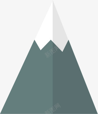 卡通装饰雪山png免抠素材_新图网 https://ixintu.com 其他 卡通装饰雪山 深绿色 白色 装饰 雪山