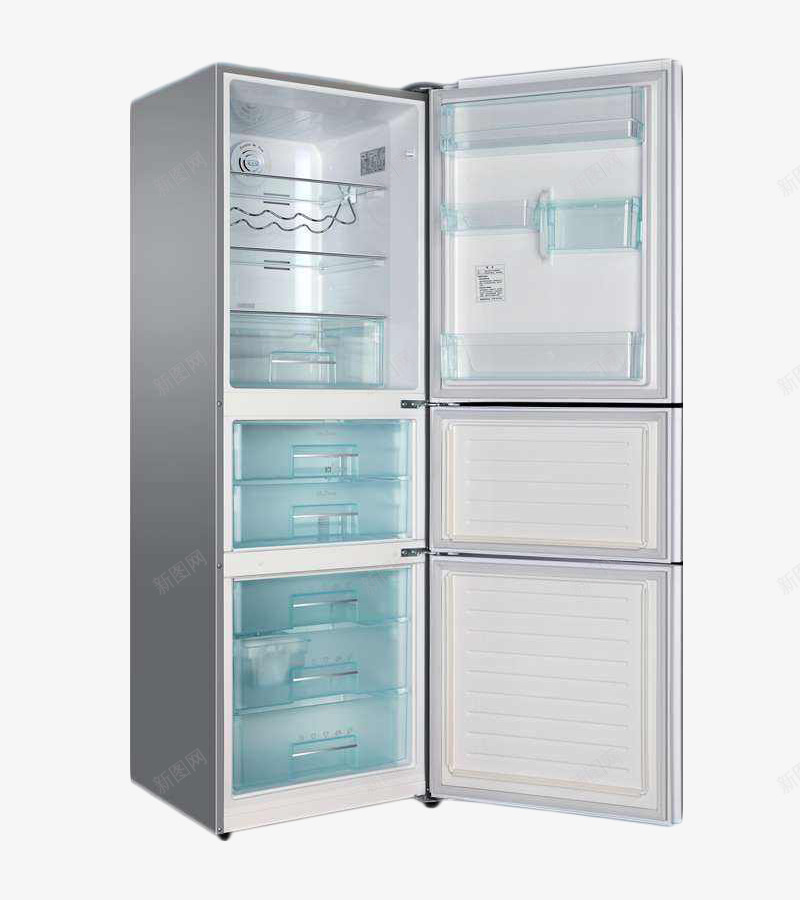 空的家用电器旧冰箱png免抠素材_新图网 https://ixintu.com 使用过的 制冷 家电产品 开门 旧冰箱 旧电器 电子 科技 空的 陈旧