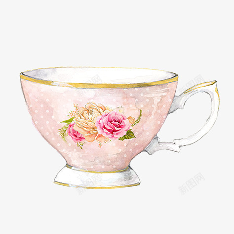 清新可爱手绘杯子茶杯psd免抠素材_新图网 https://ixintu.com 可爱 手绘 杯子 清新 茶杯