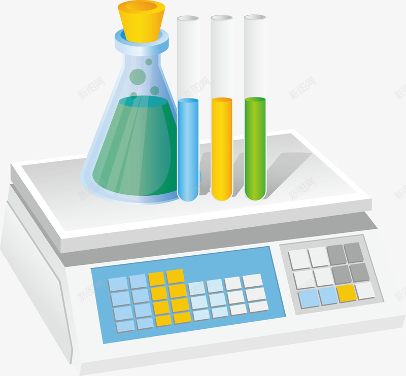 电子秤和化学药品图标png_新图网 https://ixintu.com 仪器 化学药品 承重 电子秤 质量